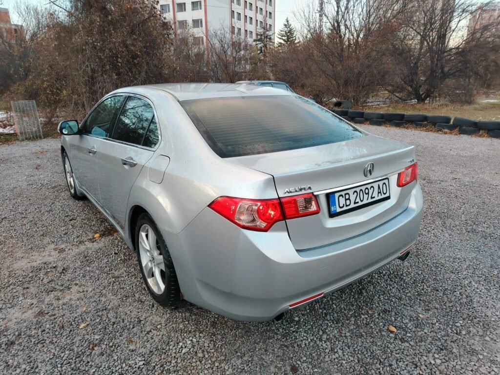Acura TSX 4-door sedan silver
